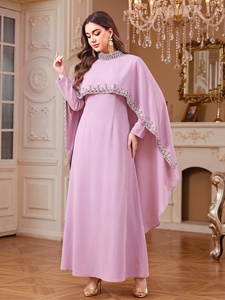 <span class=keywords><strong>Abito</strong></span> Abaya Modesto <span class=keywords><strong>con</strong></span> <span class=keywords><strong>Mantella</strong></span> di Strass, Due Pezzi, per Donne Musulmane, Vestito Lungo per Matrimoni e Feste - Product Image 6