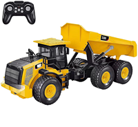 Camión de Control Remoto, Camión Volquete RC con Remolque, Vehículo de Ingeniería de 9 Canales, Camión de Mineral RC, Coche de Juguete