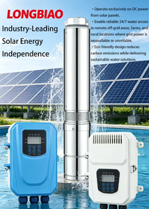 <span class=keywords><strong>Pompe</strong></span> <span class=keywords><strong>solaire</strong></span> submersible JC 4 pouces, débit max. 6,5 m³/h, moteur DC sans balais pour l'irrigation agricole, courant continu 110 V, hauteur de refoulement max. 112 m - Product Image 4