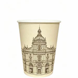 Gobelets à café en papier personnalisés, design artisanal, jetables, double paroi, 8oz 12oz 16oz, estampage à chaud doré, couvercle noir recyclable, à emporter - Product Image 4