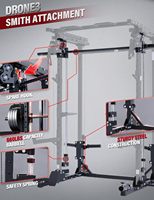 Máquina Smith Multifuncional de Acero, Equipo de Entrenamiento de Fuerza para Gimnasio en Casa