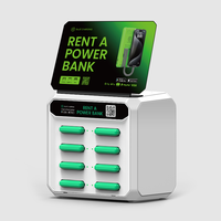 Station de Recharge Partagée à 8 Emplacements avec Affichage Publicitaire, Location de Batteries Externes, Distributeur Automatique de Power Banks et Chargeurs Rapides