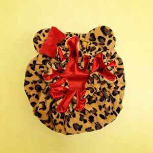 Logo personalizzato per bambini con doppio strato reversibile in velluto raso di seta Set di cuffie per mamma e Me con orecchio gattino - Product Image 4