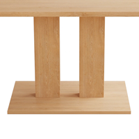 Ensemble esthétique de 5 tables rectangulaires en MDF avec chaises en similicuir pour la cuisine et la salle à manger.