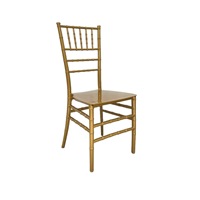 Chaise en plastique blanche et or empilable de qualité commerciale pour événements, banquets, mariages, hôtels et extérieur – Prix de gros