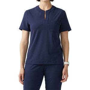 Seragam Medis Premium Nyaman Bahan Stretch Polyester Spandex untuk Perawat Rumah Sakit dengan Kantong, untuk Wanita Pria Dokter - Product Image 4