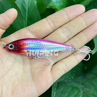HUIPING – leurre 3D rigide rigide de pêche en eau salée, appât artificiel idéal pour la pêche en mer, 70mm, 7.8g