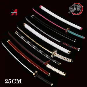 25-cm katana Demoned a Slayer en bois Knife Samurai Sword Twodimensional Sword Cosplay Props Model toys