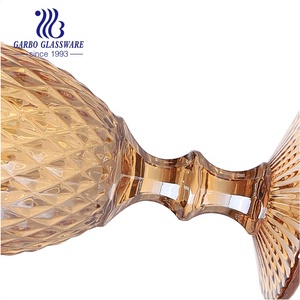 Calici di vetro ambra calici in oro calici di vetro tazza di vetro per la casa di moda stoviglie per bere tazza di vetro con stelo placcato ionico - Product Image 2
