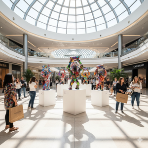 Art de rue, gorille de dessin animé tenant un baril, en <span class=keywords><strong>résine</strong></span> peinte à la main, pour sculpture artistique, pour la décoration moderne des galeries extérieures et des centres commerciaux - Product Image 4
