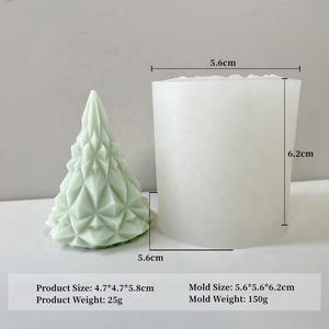 DM502 Khuôn Silicon Hình Nến Hương Liệu Cây Thông Giáng Sinh Hình Nón 3D Mới Khuôn Nhựa Nghệ Thuật Tự Làm Để Làm Xà Phòng - Product Image 6