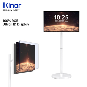 Portable 21.5 Inch White 1080P Touch Screen <b>Android</b> Smart <b>TV</b> Wifi Camera Live for Indoor Use With Mobile Functionality 180mm Ver - Product Image 1