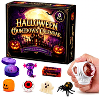 Nouveau Calendrier de l'Avent : Boîte de Jouets Squishy Amusants, Ensemble de Jouets à Presser en Forme de Boule, Jouet Anti-Stress Doux à Rebond Lent pour Cadeau Surprise des Fêtes