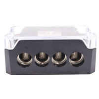 Kotak Sambung Daya Audio Mobil DB 38, Input 0 Gauge, Output 4 Gauge, Busbar Seng 80A, Multi Port, untuk Kapal dan Kendaraan
