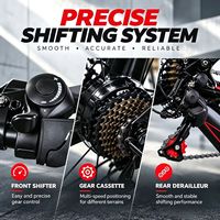 Vélo de montagne électrique pliable haute vitesse 26 pouces 250W 36V 8Ah/10Ah, suspension intégrale, 21 vitesses, freins à disque mécaniques, haute teneur en carbone