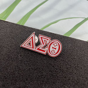 Université grecque rouge Delta chère fleur violette SPR17 triangle lettre fleurs violettes soeurs cadeau personnalisé sororité broche broche - Product Image 6