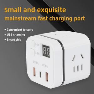 <span class=keywords><strong>Cube</strong></span> Minuterie Convertisseur de <span class=keywords><strong>prise</strong></span> USB Mise hors tension automatique Interrupteur de réservation Bande de saisie Plug in Terminal Block - Product Image 3
