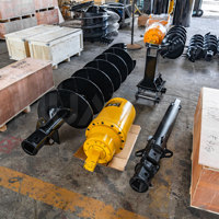 Foreuse spirale motorisée montée sur excavatrice de haute qualité pour l'exportation mondiale, machine de forage de terre, couple maximal de 15071 Nm pour 3-10T