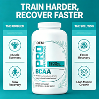 BCAA OEM 1800mg en gélules molles, mélange de Leucine, Isoleucine, Valine, complément alimentaire pour adultes, apportant de l'énergie, 240 unités