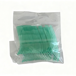 Filo Interdentale 2-in-1 Minty Fresh, Confezione da 50, Non Scivoloso, Ecologico, per Igiene Orale, Logo Personalizzabile, Filo al Carbone - Product Image 3