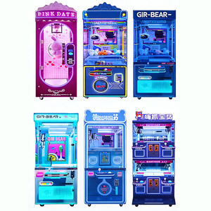 Máquina de garras estilo cofre mágico con dispensador de premios en forma de cubo, con almacenamiento de juguetes de peluche en el gabinete superior, máquina recreativa de premios. - Product Image 3