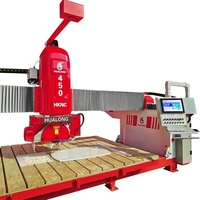 Machine de découpe de pierre à 5 axes HUALONG Auto, scie à pont pour quartz, granit, marbre, machine de découpe CNC pour comptoirs de cuisine