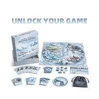 Jeu de cartes personnalisé avec pelliculage velours, certifié FSC, estampage à chaud doré pour édition de luxe Kickstarter, boîte à bandoulière