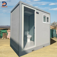 Cabina de Ducha Portátil con Inodoro, Espejo y Lavabo, Montaje Rápido, Resistente al Agua y Fácil de Transportar