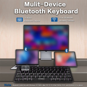 Clavier pliable JOMAA Mini BT rétroéclairé, clavier sans fil portable ultra-fin, clavier pliable de voyage pour téléphone, tablette Android, en stock - Product Image 2