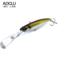 Leurres de pêche en eau salée leurre de pêche à la traîne en haute mer 115mm 34g leurre méné manivelle 1pc fil à travers hochet VMC crochets