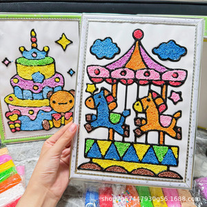 Pannello in Schiuma per Bambini con Motivi a Fiocchi <span class=keywords><strong>di</strong></span> <span class=keywords><strong>Neve</strong></span>, Argilla Colorata 12 Colori, Fango Perlato per Lavori Manuali, Adesivi Artistici con Motivi Cartoon - Product Image 4