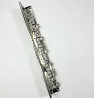Panel Patch Terproteksi 24-Port RJ45 untuk Rak Jaringan 1U 19 inci Cat6/Cat6A/Cat7/Cat8 dengan Batang Belakang Tetap