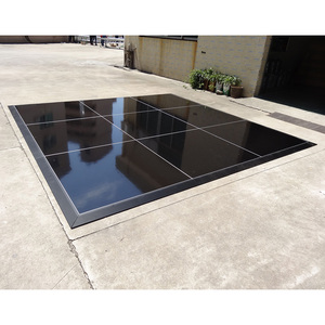 Pista de baile modular de madera negra brillante para exteriores para fiestas - Product Image 1