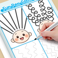 Cahier d'activités amusant pour la pré-écriture et le contrôle du stylo – Livre de traçage pour tout-petits – Cahier d'exercices de contrôle du stylo pour enfants – À partir de 3 ans