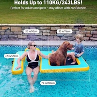 Lit flottant gonflable pour chien, hamac aquatique pour adulte, chaise longue, radeau flottant en PVC épais pour piscine et plage