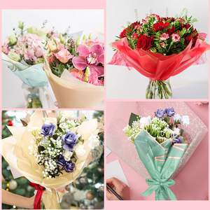 Оптовая продажа: водонепроницаемая корейская упаковочная бумага для цветов с золотым краем, бумага для букетов, подарочная бумага для декора - Product Image 5