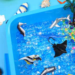 WingArt DIY Dynamic Sand <span class=keywords><strong>Puzzle</strong></span> Toy Set Sensory Ocean Bin pour les enfants de 3 ans et plus Building Playing Natural Sand Plastic Clay Parties - Product Image 6