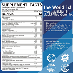 Gomitas Multivitamínicas Diarias para Hombre de Marca Privada OEM, 60 Unidades, Certificadas por GMP, Complejo de Superalimentos, Suplementos Herbales para la Energía Inmunológica - Product Image 2