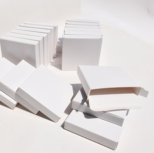 Custom Printing Creative Mini box White Card Box Small Size Matchbox White Cardboard Flat Small Square White Blank Carton Box