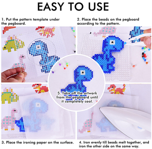 Modello personalizzato fai da te dinosauro Hama perline divertenti 5mm Perler in ferro con molti colori <span class=keywords><strong>giocattoli</strong></span> educativi - Product Image 6