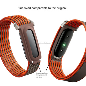 Correa de reloj original de nailon con cierre de gancho y bucle, transpirable, de repuesto, con silicona en el interior, para Google Fitbit Air - Product Image 2
