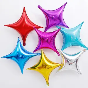 10 Inch Lucky Star Opblaasbare Folie Ballonnen Verjaardagsfeestje Decoratie Airballoon Bruiloft Tonen Liefde Hart Deco Balon 25 Kleuren