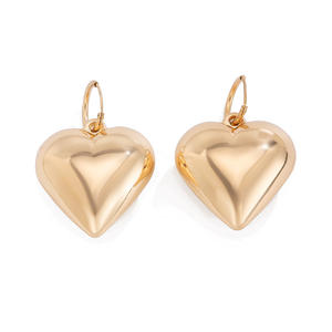 طقم أقراط قلادة على شكل قلب الخوخ بطراز سايبر للنساء ، مجوهرات أنيقة راقية مطلية بالذهب لحفلات الزفاف ، مزاجية بسيطة - Product Image 5