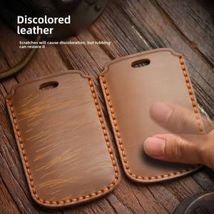Funda de Cuero para Llaves de Auto, Bolsa para Llaves Inteligentes de Autos Cadillac CTS/XTS Antiguos, Estuche de Cuero Genuino Hecho a Mano - Product Image 4