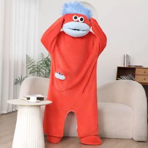 <span class=keywords><strong>Pyjama</strong></span> Combinaison en Peluche Monstre à <span class=keywords><strong>Grande</strong></span> Bouche de Dessin Animé Amusant, Confortable pour la Maison, Tenue de Nuit, Tenue de Fête, Costume de Cosplay - Product Image 6