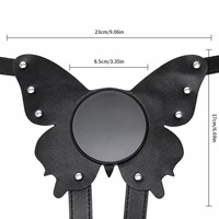 Harnais universel à sangle en cuir rose papillon, sous-vêtements ajustables avec anneau en O, ceinture string, jouets pour adultes pour couples