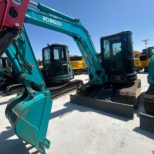 Mini-excavatrice Kobelco SK55U d'occasion, 5,5 tonnes, petite pelle, pompe hydraulique d'origine japonaise, chenilles en caoutchouc, machine de construction agricole - Product Image 1
