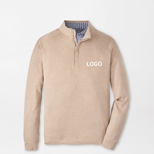 Áo len nam cổ cao chất lượng cao, thêu nổi 3D, màu trắng, logo tùy chỉnh, chất liệu thân thiện môi trường, thoáng khí, mùa thu, kiểu dáng thể thao - Product Image 1