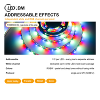 Bande LED adressable RGBW SK6812 SL-5050-60SK6812RGBW 60 LED 5V Pixel programmable RGBW pour éclairage architectural ambiant