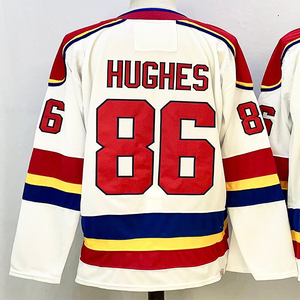 Maillots de hockey cousus pour hommes 30 Martin Brodeur 13 Nico Hischier 86 Jack Hughes - Product Image 4